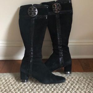 Tori Burch Black Suede Boots